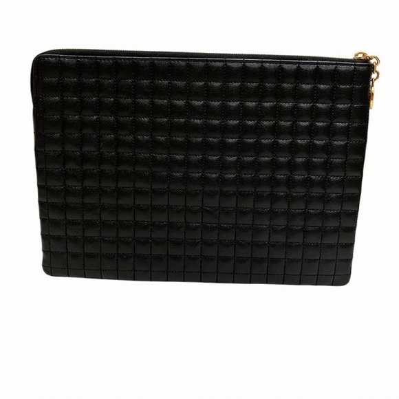 CELINE Black C Charm Clutch Bag 10B813BFL - Picture 2 of 9